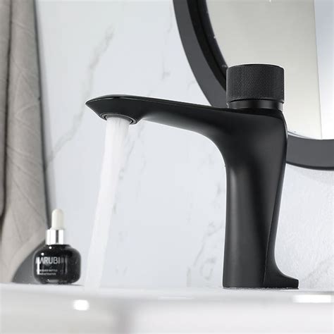 Copper Fixed Temperature Bathroom Faucet Switch Button Faucet Knob Adjustment Hot And Cold Water