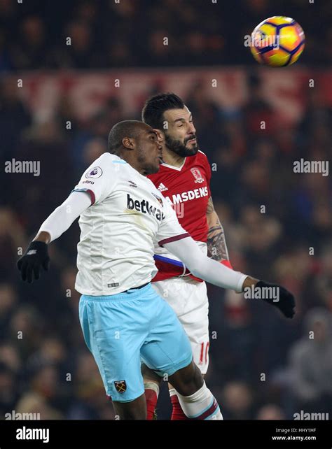 West Ham United S Angelo Ogbonna Left And Middlesbrough S Alvaro