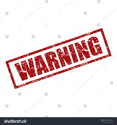 Rubber Stamps Word Warning Inside Vector Stock Vector Royalty Free