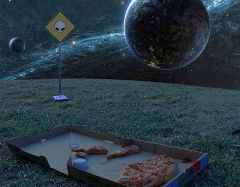 Eating pizza in space. on Behance