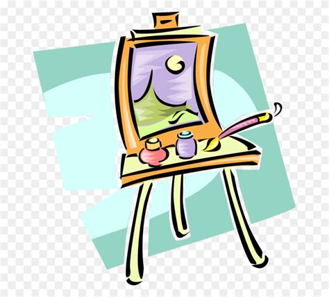 Artist's Easel Supports Painting Canvas - Paint Easel Clipart - FlyClipart