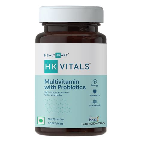 Healthkart Hk Vitals Multivitamin With Probiotics Tablet S