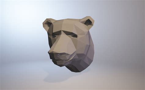 Low-poly Bear 3D Model - TurboSquid 1245621