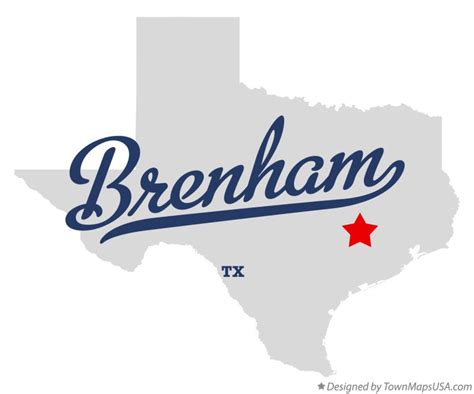 Map of Brenham, TX, Texas