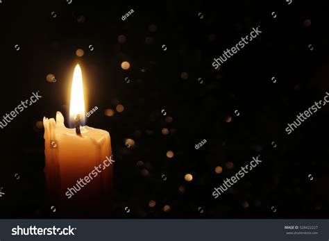 Candles Burning Nightwhite Candles Burning Dark Stock Photo 528422227 ...