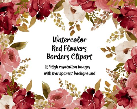 Red Roses Border Clipart