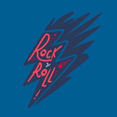 Rock And Roll Lettering 19470309 Vector Art At Vecteezy