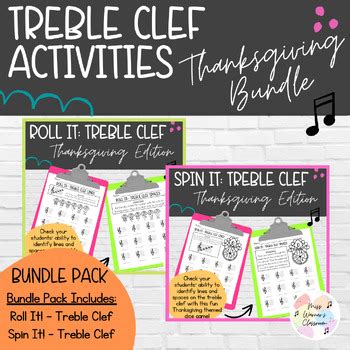 Thanksgiving Turkey Treble Clef Activities Bundle By Miss Warner S