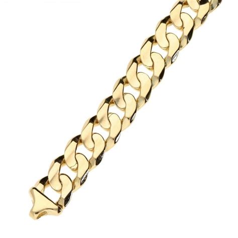 9ct Yellow Gold Curb Chain Bracelet Miltons Diamonds