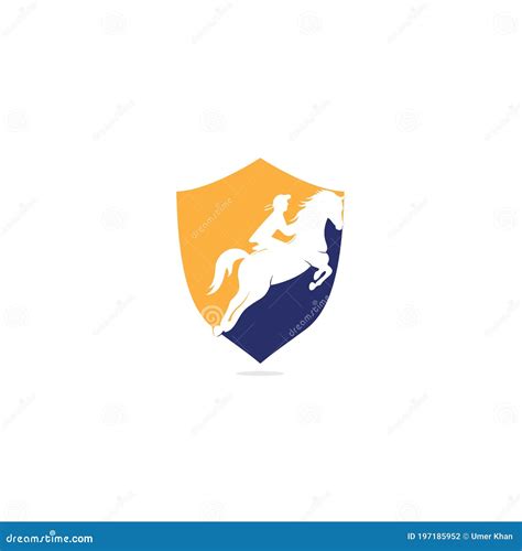 Racing Horse with Jockey Logo Design Icons. Stock Vector - Illustration ...