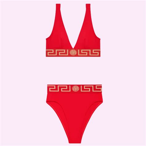 Designer Sport Bikini Set In Red Versace Bikini Beach Babe Bikini