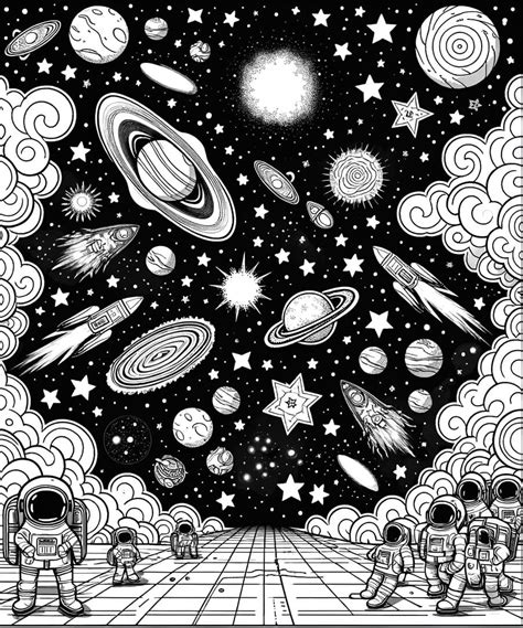 +55 Space Coloring Pages For Free (Printable)