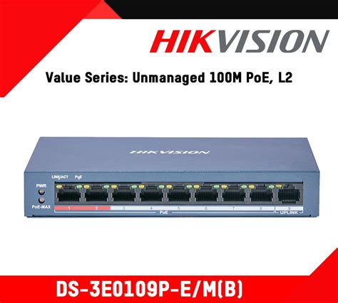 Ds E P E M B Hikvision Unmanaged M Poe L Switch