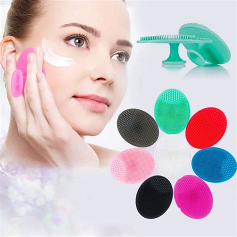 1Pc Silica Gel Cleaning Pad Wash Face Facial Exfoliating Brush Skin