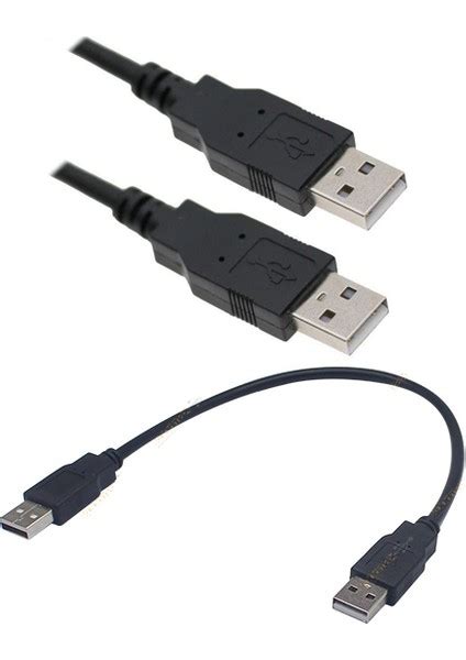 Wozlo 30CM USB Erkek Erkek Kablo Siyah Renk Iki Ucu USB Fiyatı