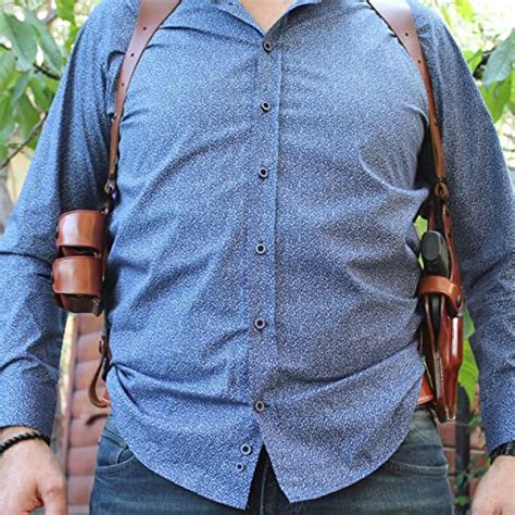 Premium Leather Vertical Shoulder Holster System With Double Speed