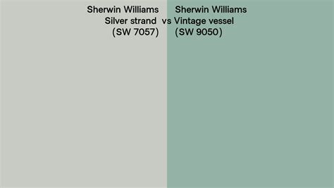 Sherwin Williams Silver Strand Vs Vintage Vessel Side By Side Comparison