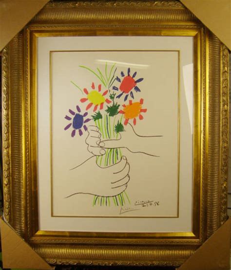 Sold At Auction Pablo Picasso Picasso Hand And Flower Lithograph