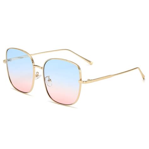 Round square designer sunglasses metal frame multicolor lenses - Super ...