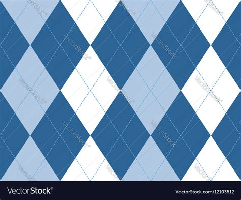 Blue Argyle Seamless Pattern Royalty Free Vector Image