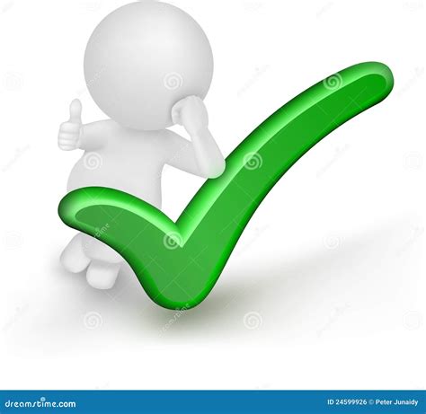 3d Man Vector With Green Check Mark And Thumbs Up