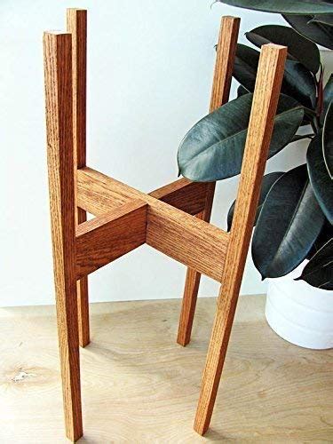 24 Inch Tall Oak Mid Century Modern Plant Stand Pricepulse