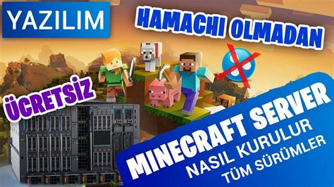 Minecraft Server Nasıl Kurulur Tüm Sürümler Hamachi Olmadan YouTube