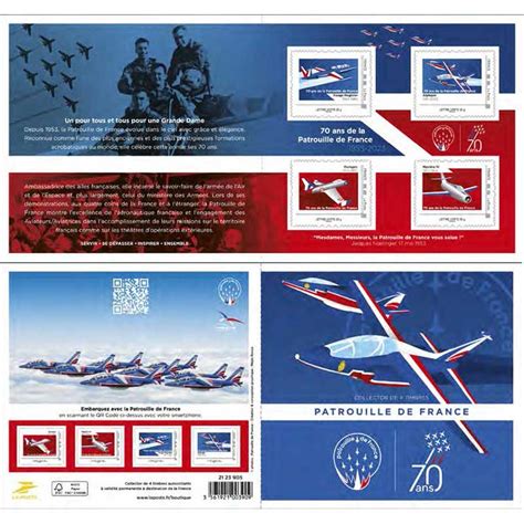 Timbre 2023 COLLECTOR PATROUILLE DE FRANCE 70 ANS WikiTimbres