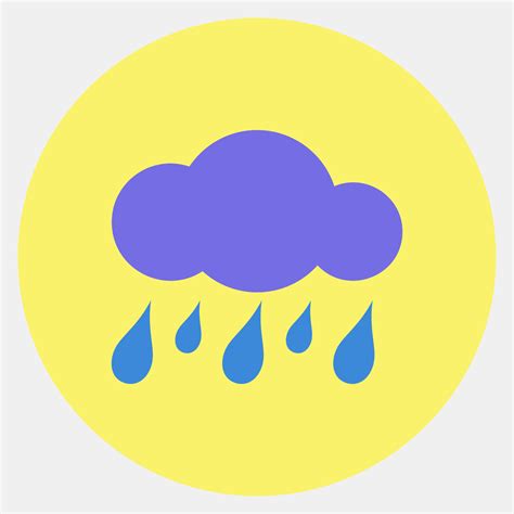 Icon drizzle. Weather elements symbol. Icons in color mate style. Good