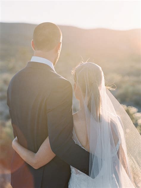 Intimate Sunset Elopement In The Mojave Desert By Gaby J Photography