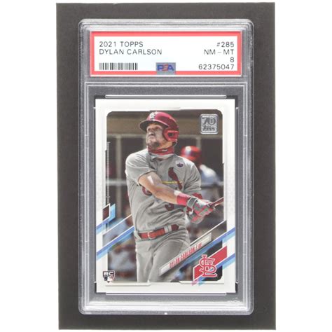 Dylan Carlson 2021 Topps 285 RC PSA 8 Pristine Auction