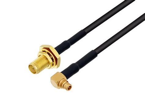 Mmcx Plug Right Angle To Sma Female Bulkhead Low Loss Cable Using Lmr