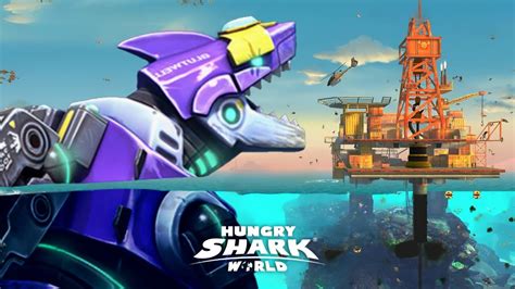 NEW BIGGER MECHA SHARKJIRA GAMEPLAY Hungry Shark World Giant Shark