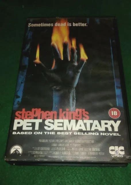 STEPHEN KINGS PET Sematary Big Box VHS Video Cassette 8 99 PicClick UK