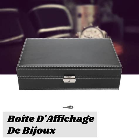 HEG Coffret Présentoir Boîte Boîtier à Montre Bijoux avec 8 Fentes de