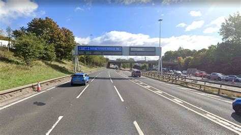 Pedestrian Hit By Car While Crossing M8 Motorway In Glasgow Bbc News