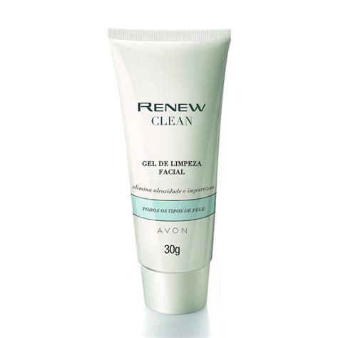 Avon Renew Clean Gel De Limpeza Facial 30g Limpeza Facial Avon