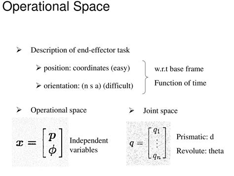 PPT - Homogeneous vector Homogeneous transformation matrix PowerPoint ...