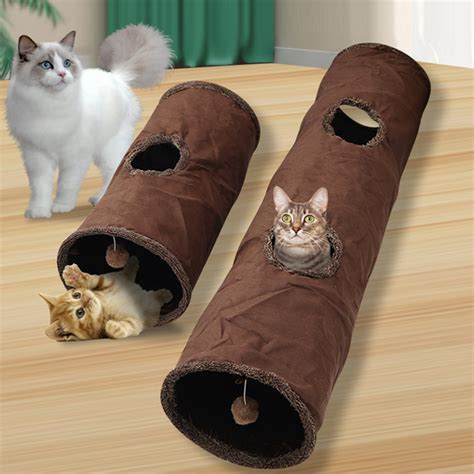 Cat Tunnels for Outdoor Cats Cat Tunnel 4 Way Collapsible Pet Pig Ramp And Hideout Rabbit Tunnel ...