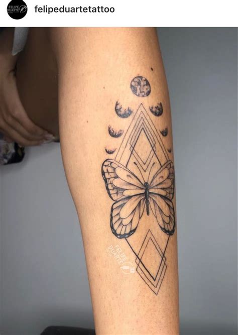 Borboleta Na Canela Tattoo Tatuagem Na Canela Tatuagem Feminina