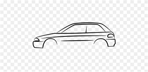 Free Car Line Drawing Vector - Simple Car Clipart - FlyClipart