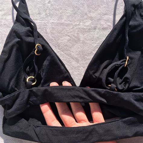 New L SPACE Olivia Bikini Swim Top Deep V Plunge Depop