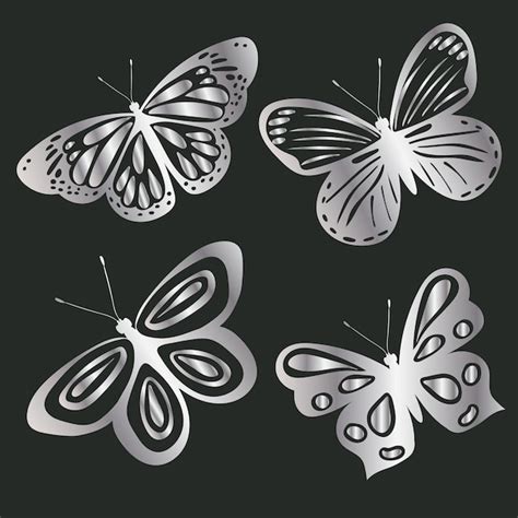 Vectores E Ilustraciones De Mariposa Plateada Para Descargar Gratis