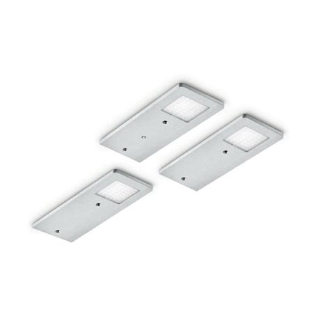 Naber Unterbauleuchte Menta Led 7061263 3er Set Edelstahlfarbig Mie