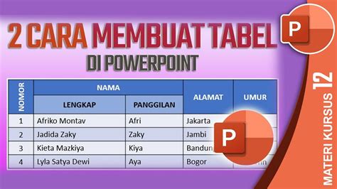 Cara Membuat Tabel Yang Menarik Di Powerpoint Imagesee Images