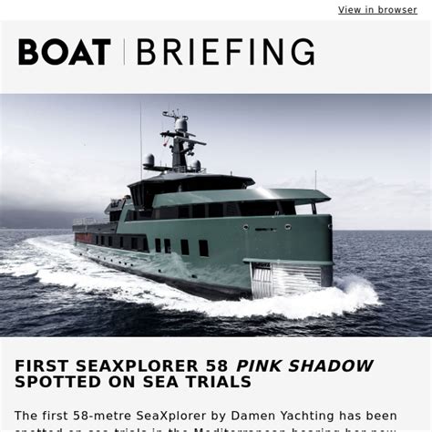 58m SeaXplorer Pink Shadow Spotted On Sea Trials Boat International