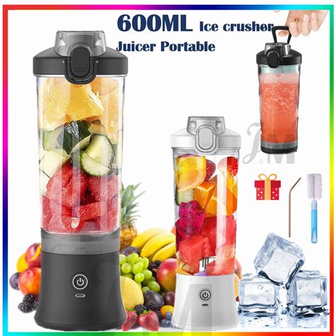 600ML Blendjet Juicer Portable Rechargeable Ice Crusher Fruit Mixers