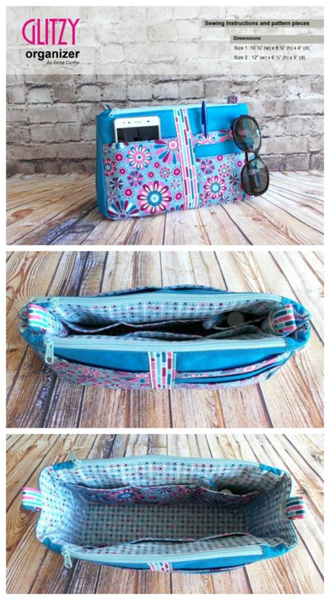 Glitzy Purse Organizer Sewing Pattern Sew Modern Bags