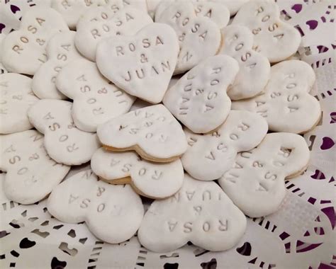 Galletas de corazón con nombre Corazones con nombres Galletas