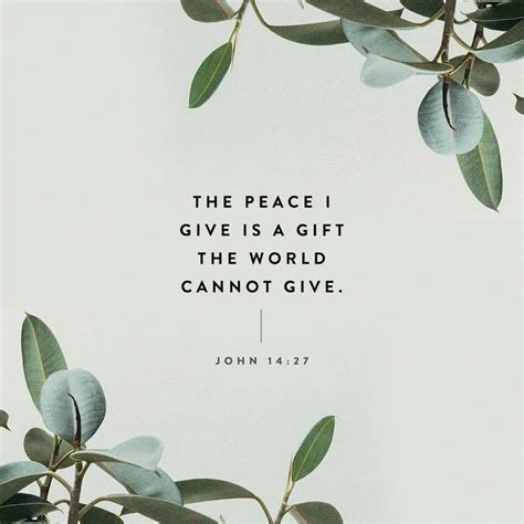 Peace I Leave With You My Peace I Give Unto You Not As The World